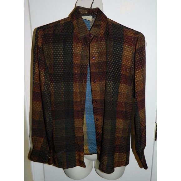 Salvatore Ferragamo Tops - SALVATORE FERRAGAMO Italian Silk Brown Shirt